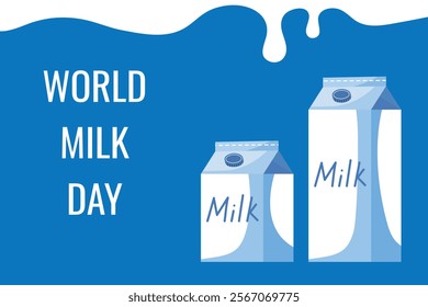 World Milk Day concept . Vector illustration.	