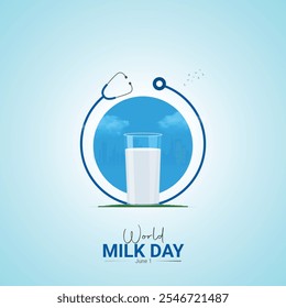 World Milk Day, Milk Day Creative Ads Design For Social media post, National Milk Day