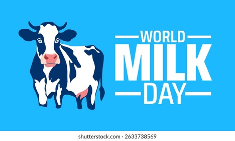 Dia Mundial do Leite Geométrico forma padrão fundo banner ou modelo de design cartaz. observado todos os anos em junho. Conceito de férias. Use para qualquer modelo, cartão, cartaz, cartaz, modelo.