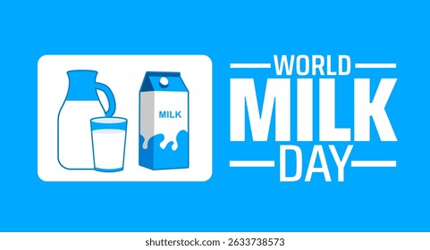 Dia Mundial do Leite Geométrico forma padrão fundo banner ou modelo de design cartaz. observado todos os anos em junho. Conceito de férias. Use para qualquer modelo, cartão, cartaz, cartaz, modelo.