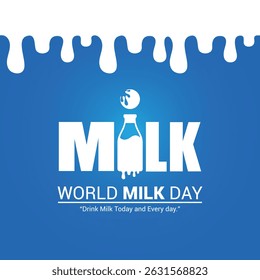World Milk Day. globe milk splashed with a glass of milk, as world milk day creative banner, poster, social media post