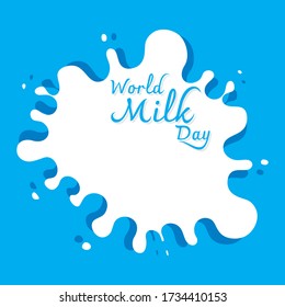 world milk day greeting  or banner design. celebrate on 1 june every year  