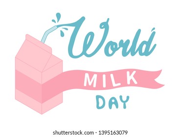 World milk day. Vector design