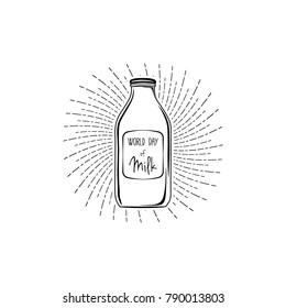 World Milk Day vector icon illustration isolated on white background