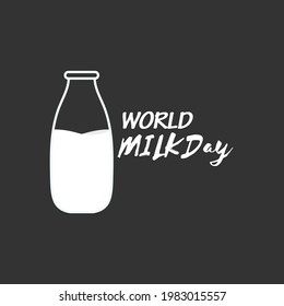 World Milk Day Vector Illustration. great for greeting card, logo and icon