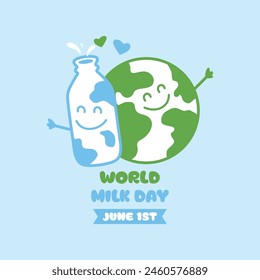 World Milk Day Vector Illustration, Celebrating World Milk Day