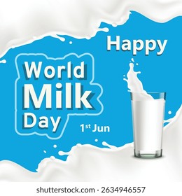 World Milk Day Vector Illustration