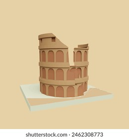 World miracle concept. Realistic 3d object cartoon style.