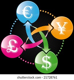 world money exchange icon