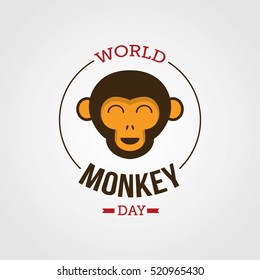 World Monkey Day Vector Illustration.