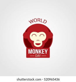 World Monkey Day Vector Illustration.