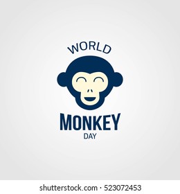 World Monkey Day Vector Illustration.