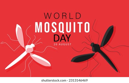 World Mosquito Day. background, banner, card, poster, template. Vector illustration.