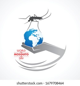 Diseño del Día Mundial del Mosquito con un fondo elegante

