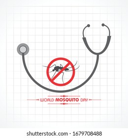Diseño del Día Mundial del Mosquito con un fondo elegante
