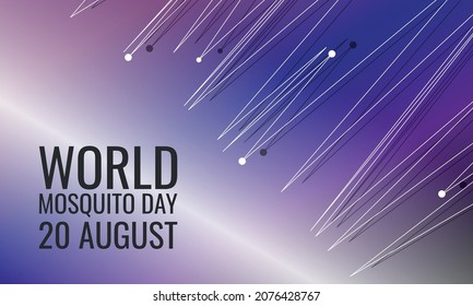 Día Mundial del Mosquito. Diseño adecuado para carteles y pancartas de tarjetas de felicitación