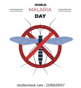 Ilustración plana del día mundial del mosquito 
