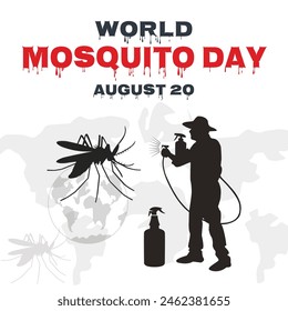World Mosquito Day vector background