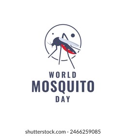 Ilustración de diseño de Vector del Día Mundial del Mosquito