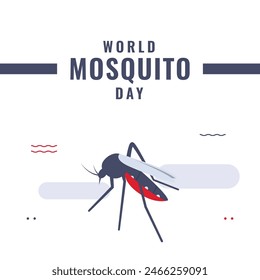 Ilustración de diseño de Vector del Día Mundial del Mosquito