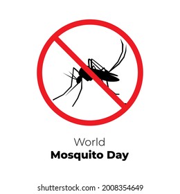 world mosquito day- vector illustration