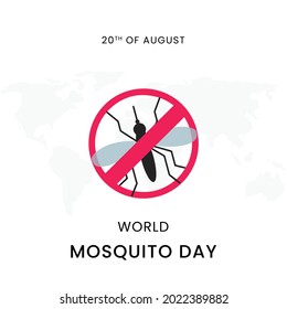 Día Mundial del Mosquito , Diseño de ilustraciones vectoriales.