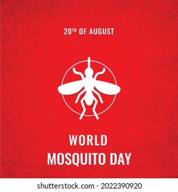 Día Mundial del Mosquito , Diseño de ilustraciones vectoriales.
