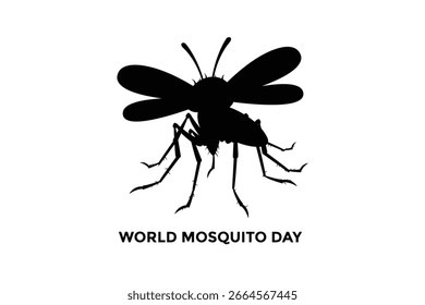 Ilustración vectorial del Día Mundial del Mosquito, adecuada para aumentar la conciencia sanitaria, apoyar la prevención del paludismo y el dengue, destacar la investigación de insectos, el control de plagas y los diseños de campañas educativas.