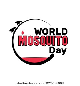 World Mosquito Day Vector Template. Design for Banner, logo or icon