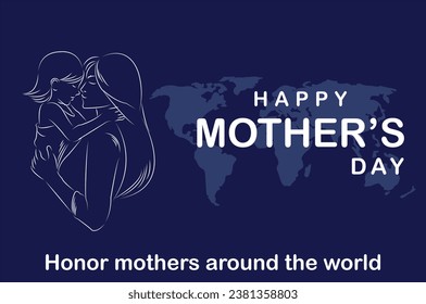 Vector del Día Mundial de la Madre: Este reconfortante trabajo artístico es un tributo al amor desinteresado y al cuidado que brindan las madres.