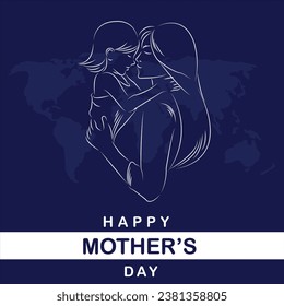 Vector del Día Mundial de la Madre: Este reconfortante trabajo artístico es un tributo al amor desinteresado y al cuidado que brindan las madres.