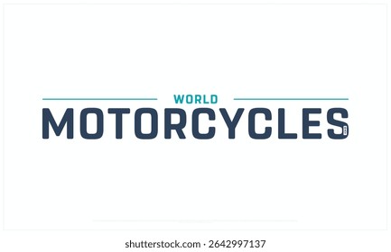 World Motorcycles Day design on white background, Typographic Design of World Motorcycles Day, Vector Design of World Motorcycles Day, World Motorcycles Day