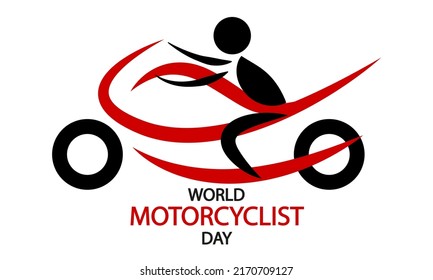 World motorcyclist day, vector art illustration.