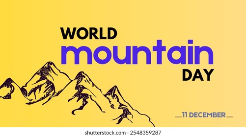 Día Mundial de las Montañas, campaña o Anuncio de celebración. Las montañas nos importan a todos: Tributo del Día Mundial de las Montañas