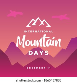 World Mountain Day Design Template Illustration