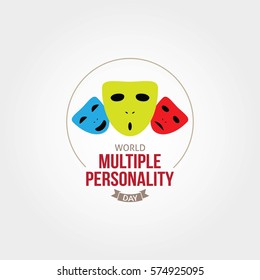 World Multiple Personality Day Vector Illustration.