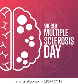 World Multiple Sclerosis Day. 30 May. Holiday concept. Template for background, banner, card, poster with text inscription. Vector EPS10 illustration