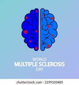 World multiple sclerosis day brain, vector art illustration.