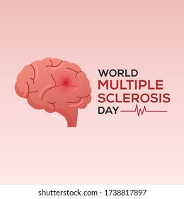 world multiple sclerosis day illustrator vector, a chronic disease that attacks the brain and the central nervous system