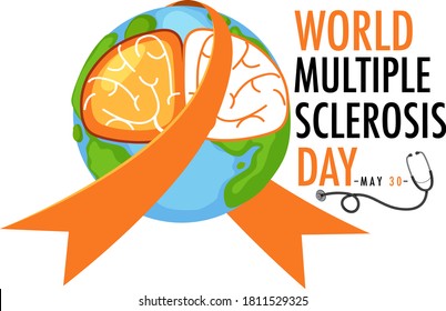 World Multiple Sclerosis Day logo or banner illustration
