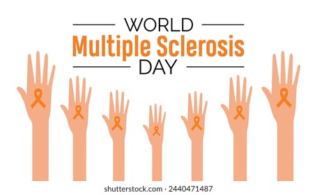 Día Mundial de la Esclerosis Múltiple observado cada año el 30 de mayo. Plantilla para fondo, banner, tarjeta, cartel con inscripción de texto.