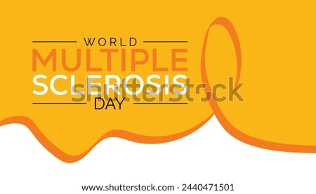 world Multiple Sclerosis day observed every year in May 30. Template for background, banner, card, poster with text inscription.