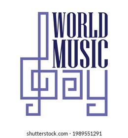 World Music Day 2021, for event logo, Vector EPS10