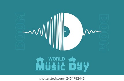 World Music day 21 June for celebrating musical night and musical instrument