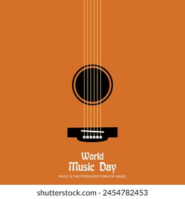 Día Mundial de la Música 21 de junio para celebrar la noche musical y el instrumento musical