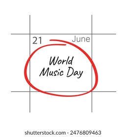 World Music Day, calendar date.