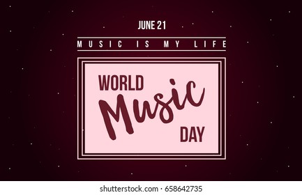 World music day celebration style banner