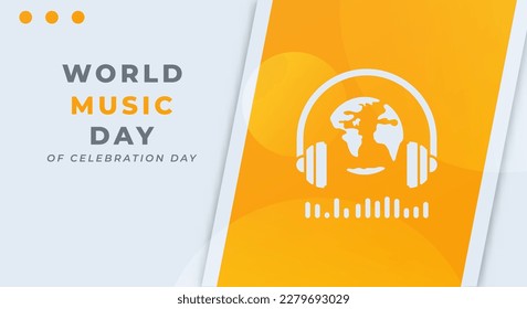 World Music Day Celebration Vector Design Illustration for Background, Poster, Banner, Advertising, Greeting Card