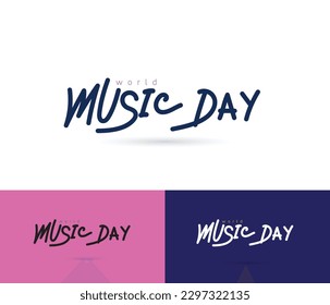 World music day celebration - Vector text design