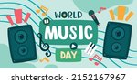World Music Day Concept Poster, Vector, Illustration